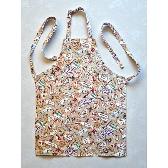 Kay Dee Designs Other - Kay Dee Full Apron Sailing Themed Boats Knots Anchors Lighthouse Nautical Cotton